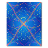 Blue Airplane Trails Abstract Area Rug