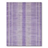 Purple Grey Striped Woven Area Rug