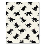 Playful Black Cats Cartoon Pattern Rug