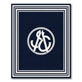 Navy JC Monogram Area Rug