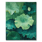 Verdant Lotus Leaves Area Rug