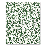 Green Leaf Outline Botanical Area Rug
