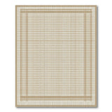 Geometric Modern Neutral Beige Grid Woven Area Rug