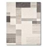 Modern Grey Geometric Block No. 4 Area Rug