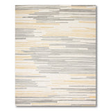 Modern Grey and Beige Stripe Area Rug