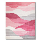 Pink Wave Gradient Abstract Area Rug