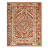Terracotta Gray Geometric Southwestern Rug