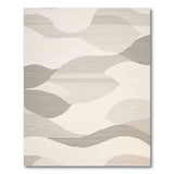 Serene Grey Wave Abstract Area Rug