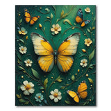 Vibrant Butterfly Meadow Floral Area Rug