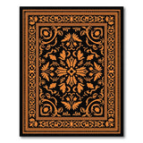 Elegant Orange Floral Persian Area Rug