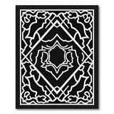 Black White Intricate Persian Area Rug