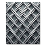 Grey Geometric Lattice Geometric Modern Area Rug