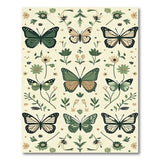 Green Emerald Butterfly Garden Area Rug