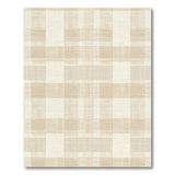 Beige Grid Weave Geometric Area Rug
