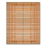 Orange Woven Geometric Plaid Rug