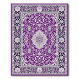 Purple Traditional Persian Floral Medallion Rug