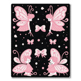 Whimsical Pink Fairy Kids Area Rug