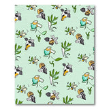 Playful Cartoon Bees and Leaves Area Rug