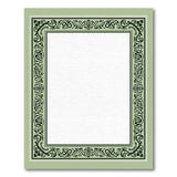 Ornate Green Filigree Border Area Rug