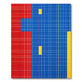 Bold Red Blue Yellow Grid Geometric Area Rug