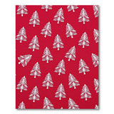 Festive Red Christmas Trees Area Rug