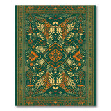 Emerald Green Heritage Tribal Green Area Rug