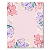 Pink Blush Pink Purple Floral Area Rug
