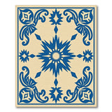 Elegant Blue Starburst Persian Area Rug