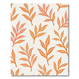Orange Fern Leaf Pattern Area Rug