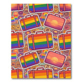 Rainbow Suitcase Geometric Area Rug