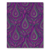 Vivid Purple Swirl Paisley Area Rug