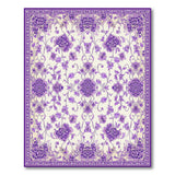 Purple Floral Vintage Purple Peony Floral Vintage Area Rug