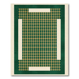 Rustic Farmhouse Green Green Plaid Check Area Rug