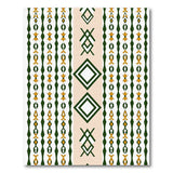 Tribal Green Gold Geometric Area Rug