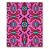 Multi-color and Patterns Vibrant Pink Multi-Color Geometric Area Rug