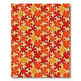 Fiery Orange Maple Leaves Area Rug