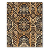 Ornate Gold Persian Floral Area Rug