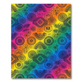 Rainbow Floral Stamp Vintage Area Rug