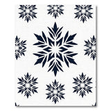 Snowflake Silhouette Area Rug Black White