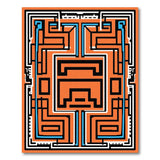 Orange Bold Orange Maze Geometric Area Rug