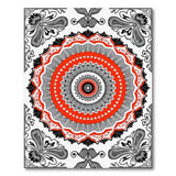 Red Red Mandala Persian Area Rug