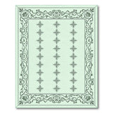 Ornate Mint Green Floral Frame Rug
