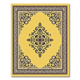 Ornate Gold Medallion Floral Area Rug