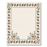 Beige and Neutral Vintage Floral Border Beige Area Rug