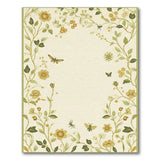 Vintage Floral Vine Rug with Butterflies Bees