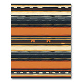 Southwestern Striped Area Rug with Pueblo Motifs