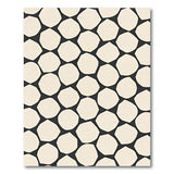 Beige Honeycomb Geometric Area Rug