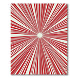 Bold Red Sunburst Area Rug