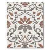 Tan Grey Floral Vine Area Rug