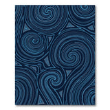Blue and Teal Navy Blue Swirl Geometric Area Rug
